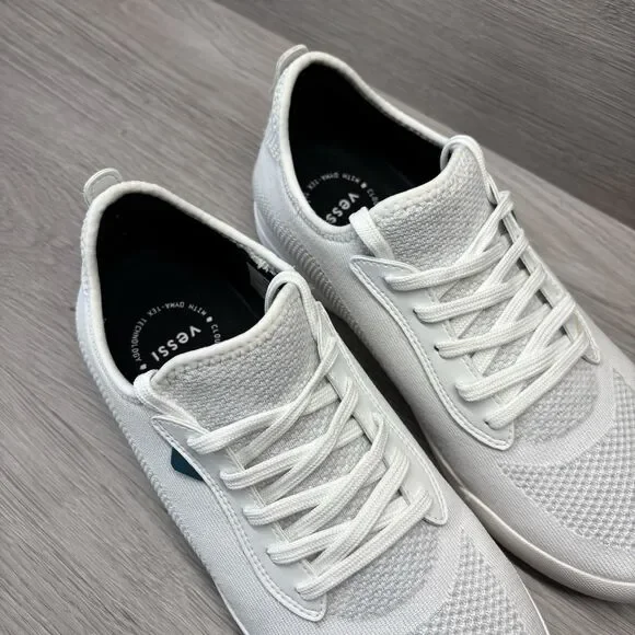 Vessi Weekend Sneaker Mens Size 10 Waterproof Shoes Marble White Summer Preppy - Picture 9 of 11